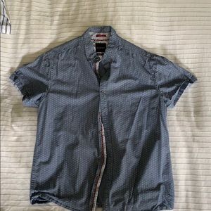 Denim and Flower short sleeve shirt